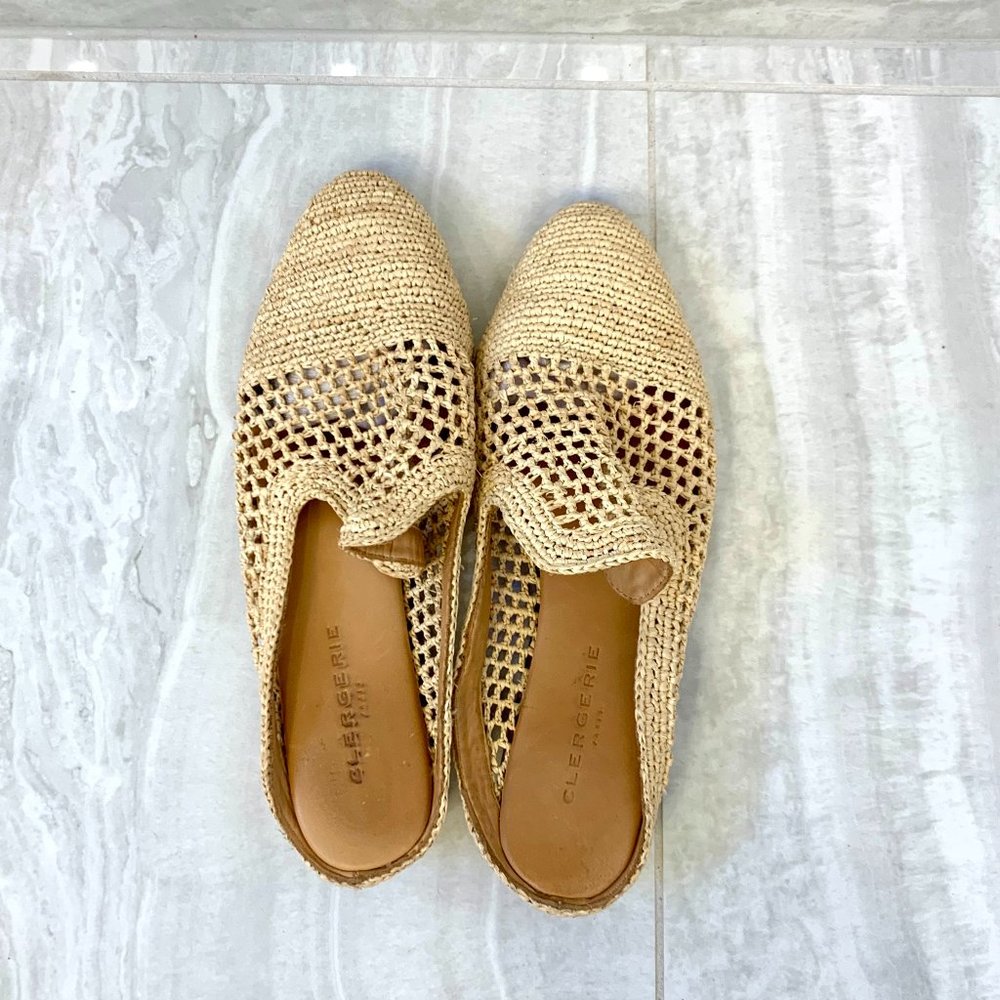 Robert Clergerie Antes Raffia Mule slides